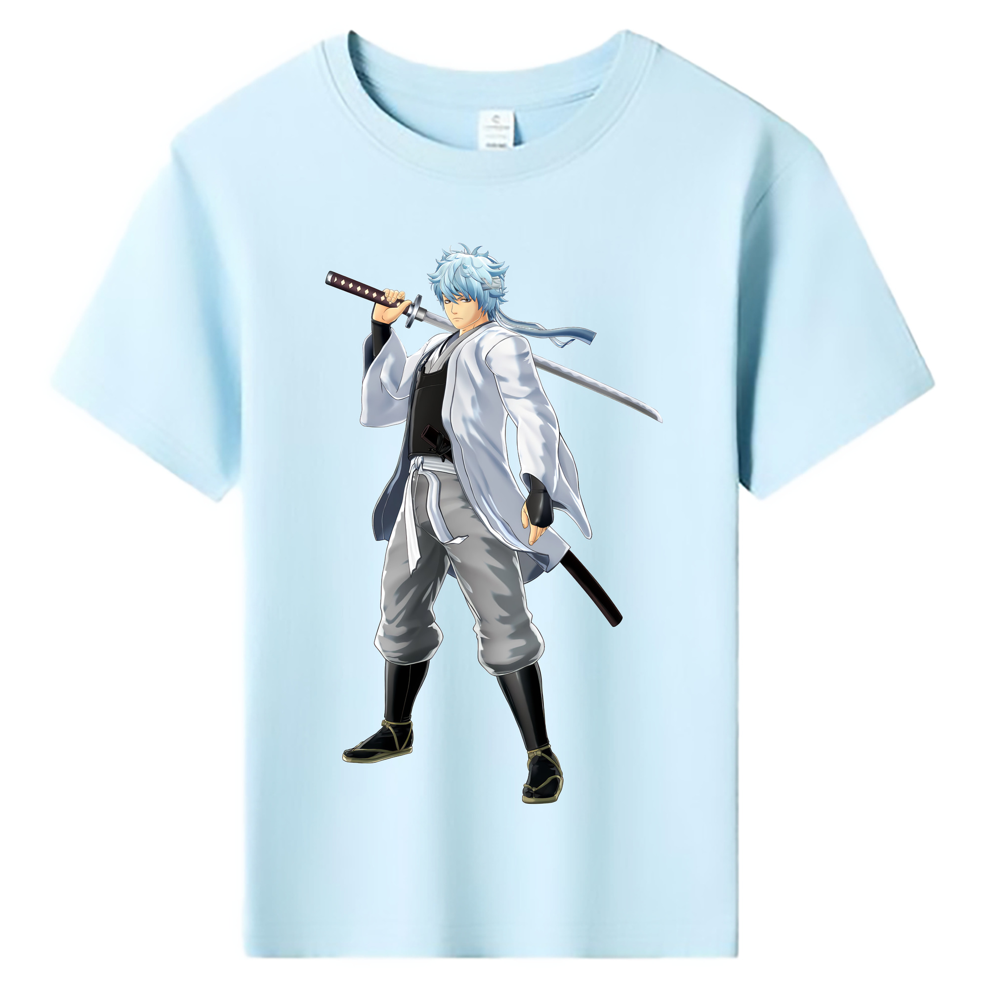 （画像用） ぎんたま 坂田銀時（さかたぎんとき） 神楽 志村新八（しむら しんぱち） GINTAMA Sakata Gintoki Kagura Shimura Shinpachi 綿100％キッズTシャツ（フロントプリント）